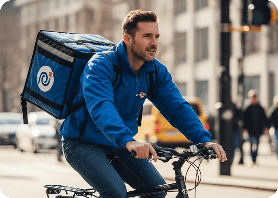 Delivery cyclist